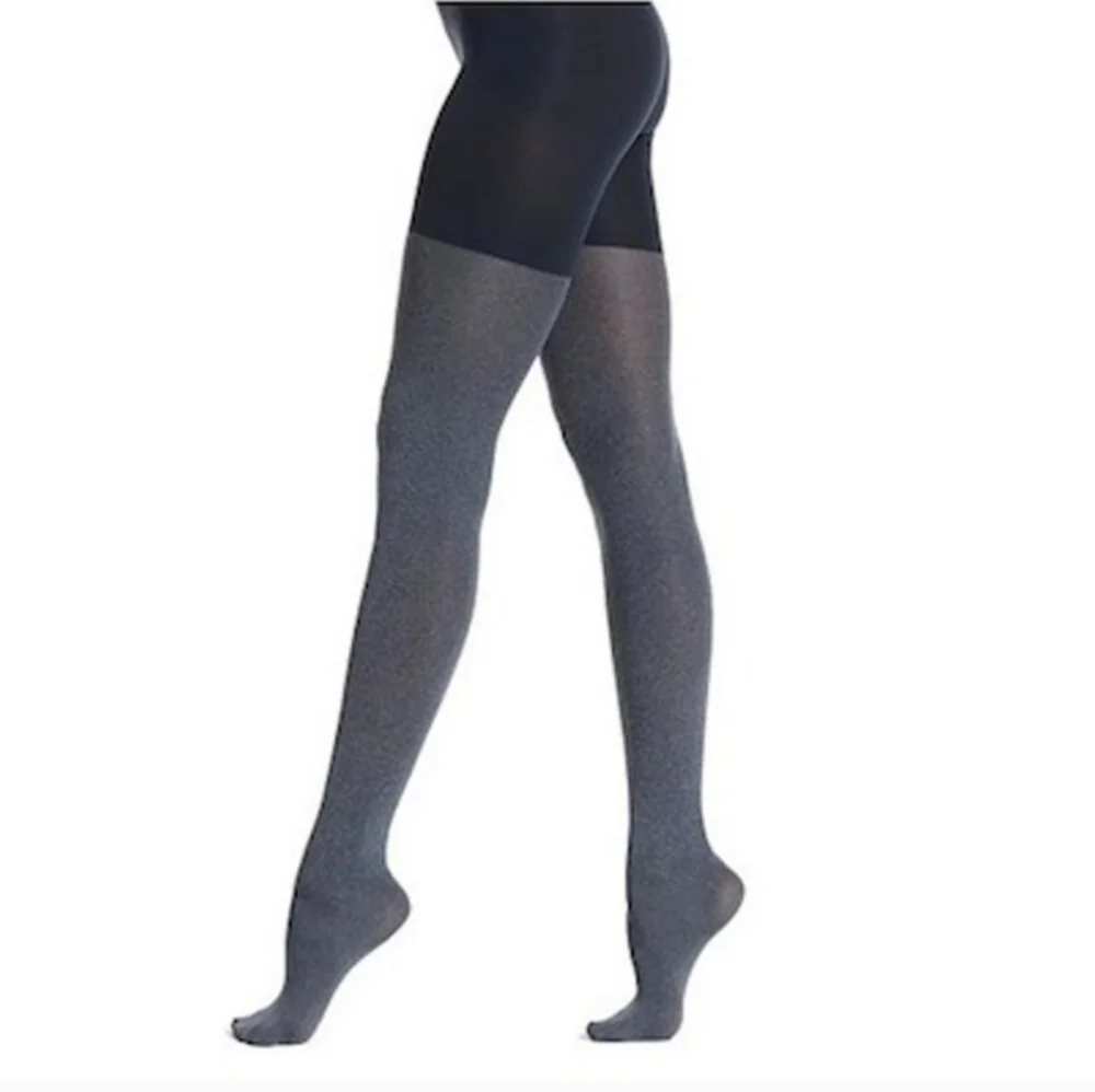Spanx Star Power Center-Stage Shaping Tights Heathered Navy Sizes A & E New 2215